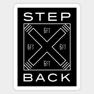 Step Back 6 Feet Social Distancing Magnet